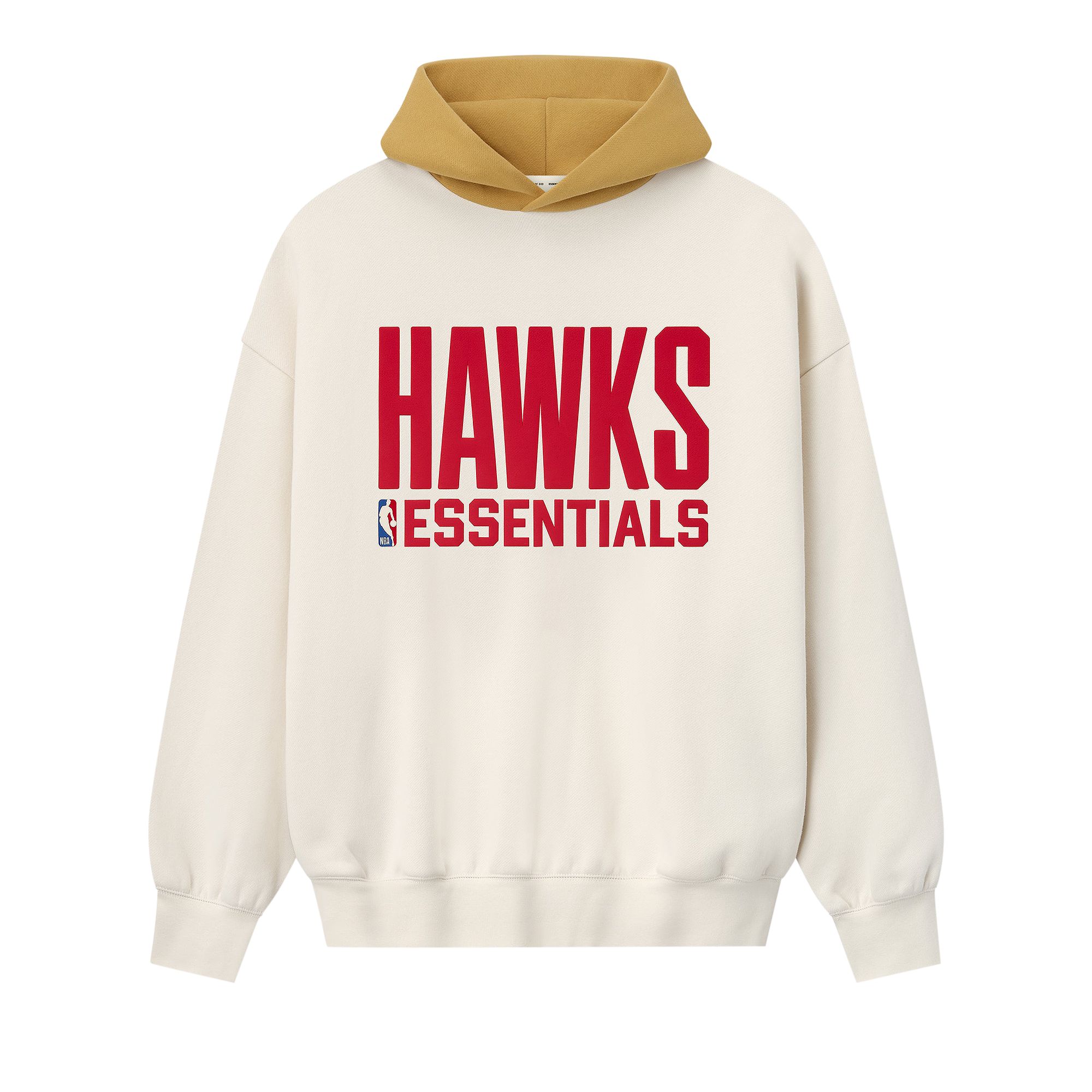 Pre-owned Essentials Fear Of God Hawks Hoodie 'cream/caramel Yellow' | White | Men's Size Xs