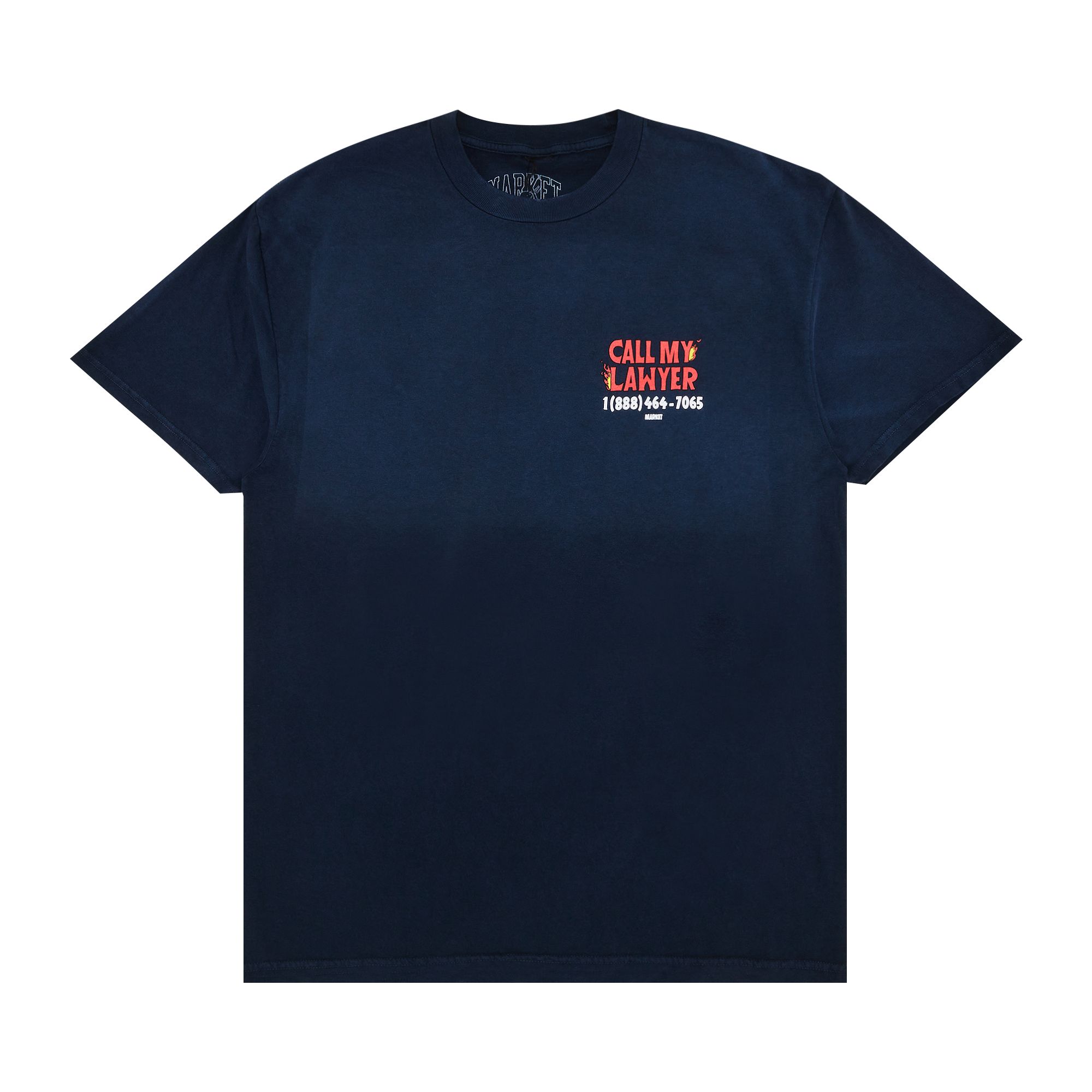 Pre-owned Market Hot Stuff Call My Lawyer T-shirt 'washed Blue' | Men's Size S