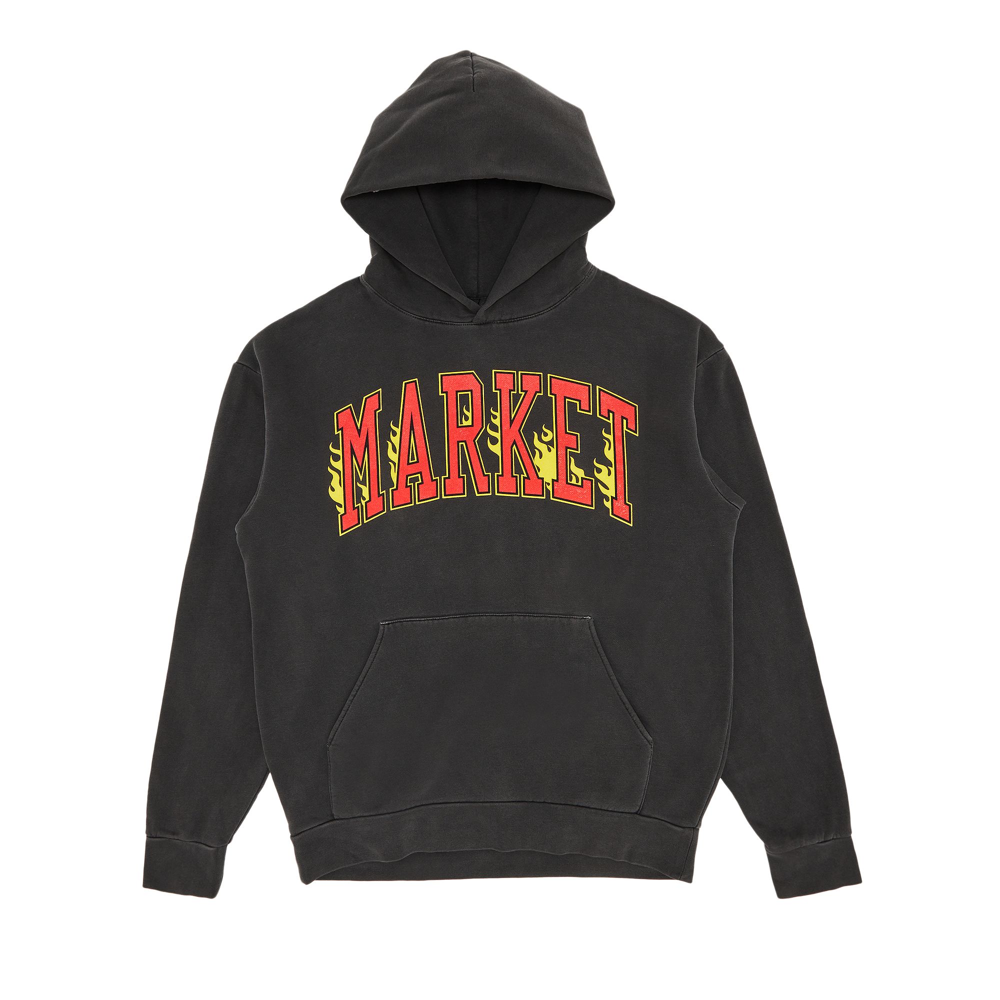 Pre-owned Market Hot Stuff Dunk Hoodie 'washed Black' | Men's Size S