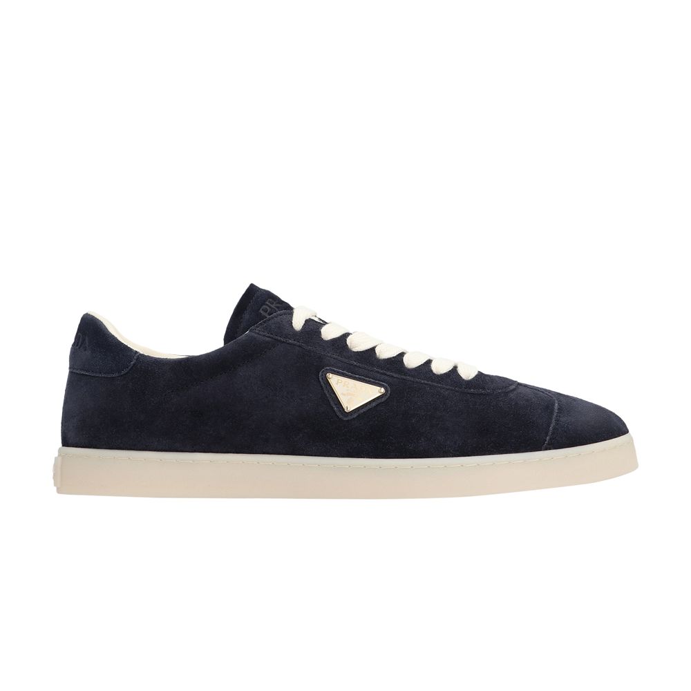 Pre-owned Prada Lane Suede Sneaker 'blue' | Men's Size 8.5