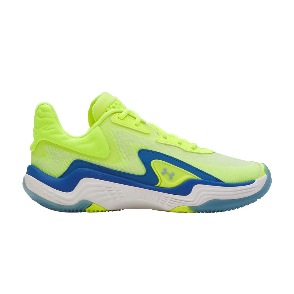 Under Armour Spawn 7 'High Vis Yellow Blue Atlantis' | Men's Size 9.5 - 3028461-731