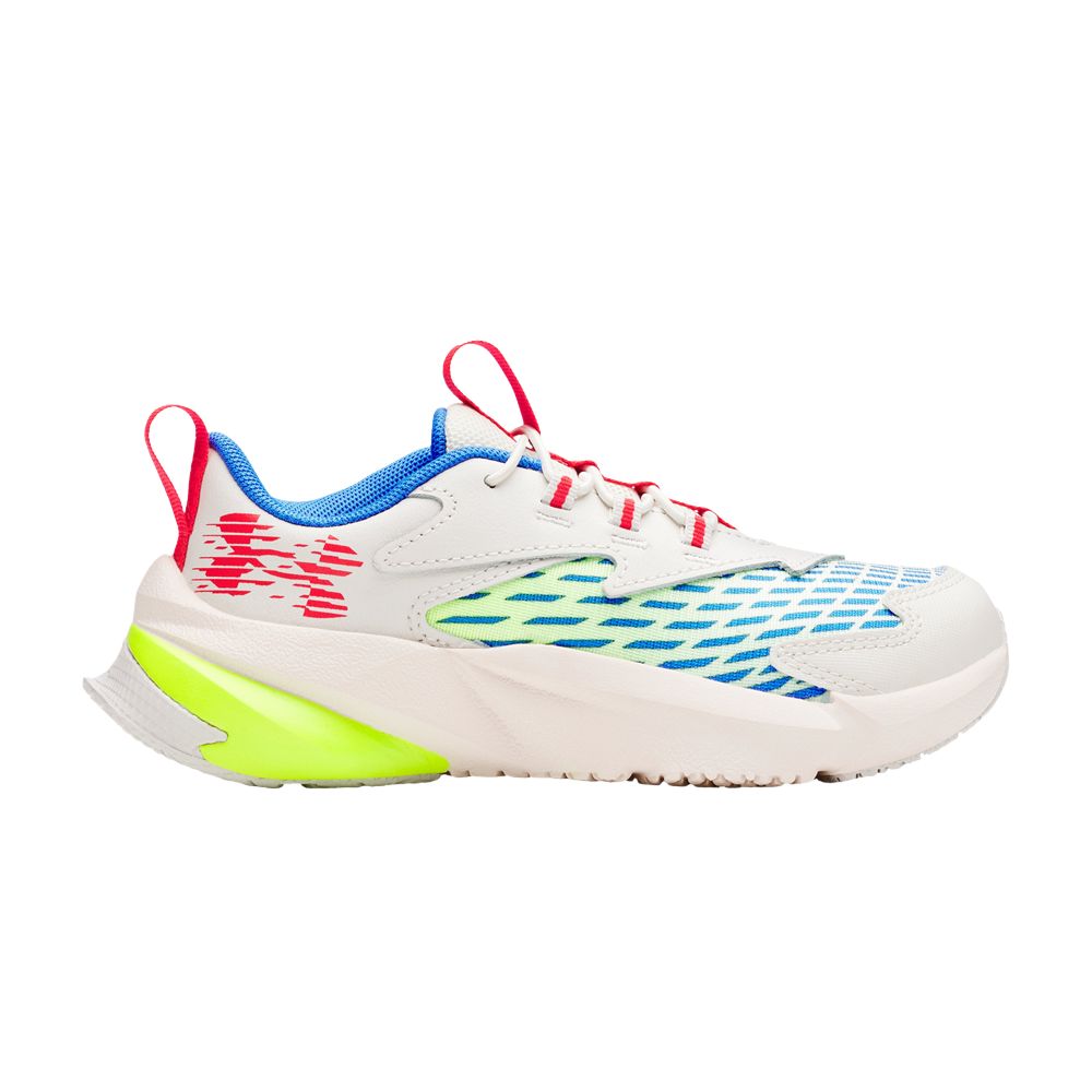 Pre-owned Under Armour Scramjet 7 Ps 'summit White High Vis Yellow Racer Red' | Kid's Size 1