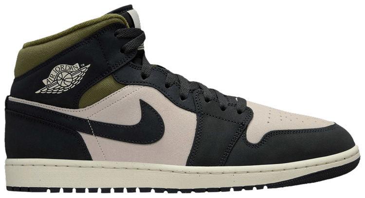 Air Jordan 1 Mid Off Noir Medium Olive