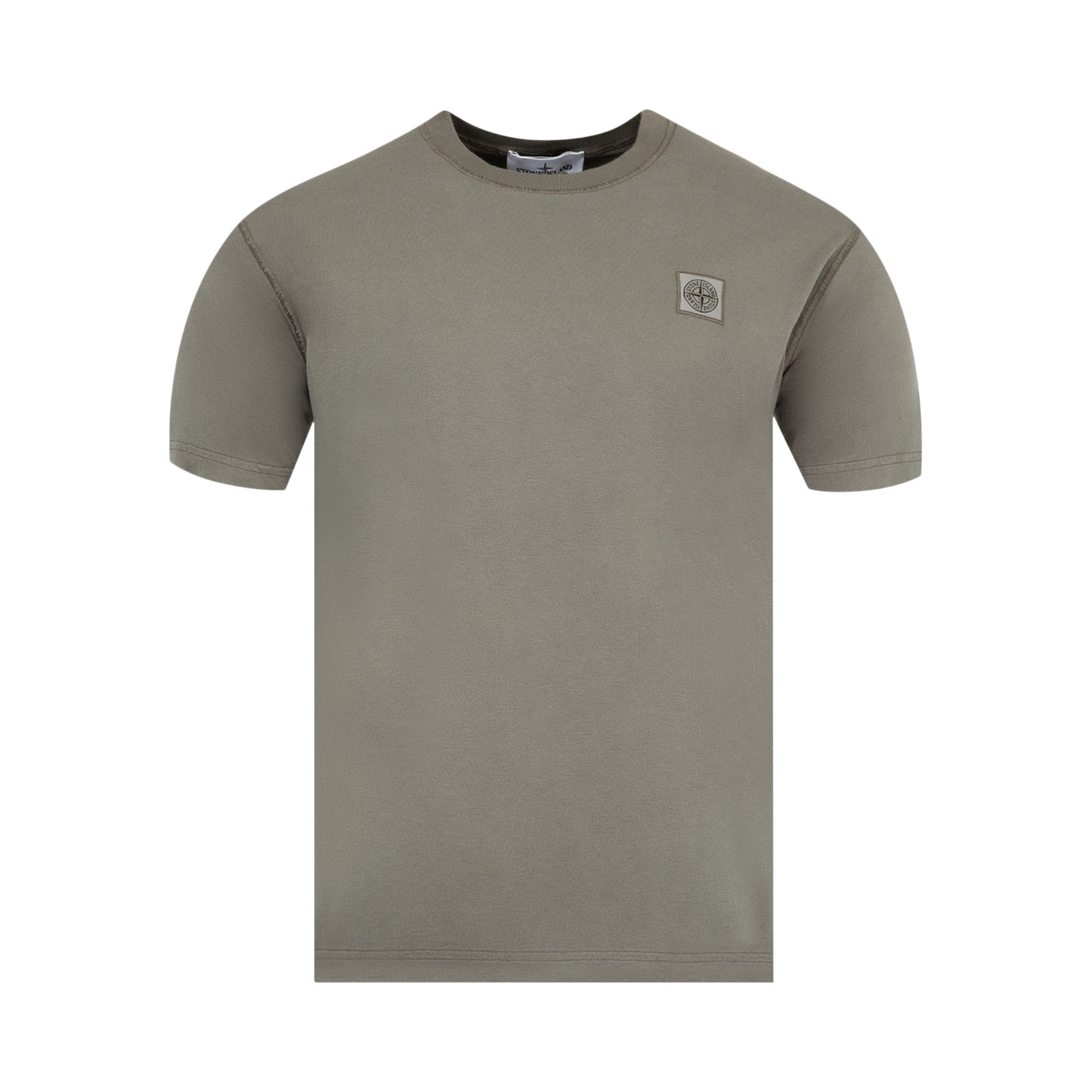 Pre-owned Stone Island Logo T-shirt 'cement' | Grey | Men's Size S In Gray