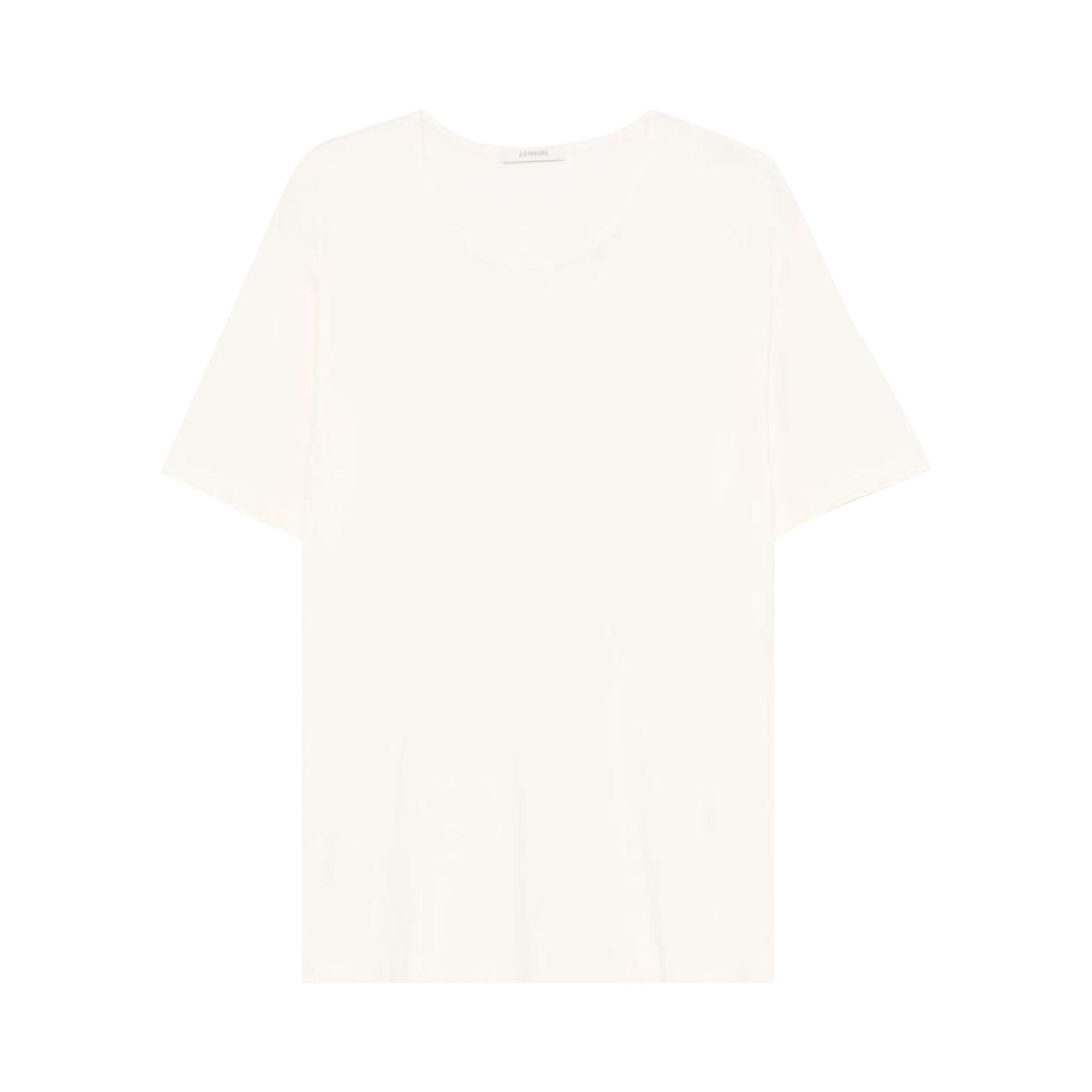 Pre-owned Lemaire Rib U Neck T-shirt 'light Cream' | White | Men's Size Xl