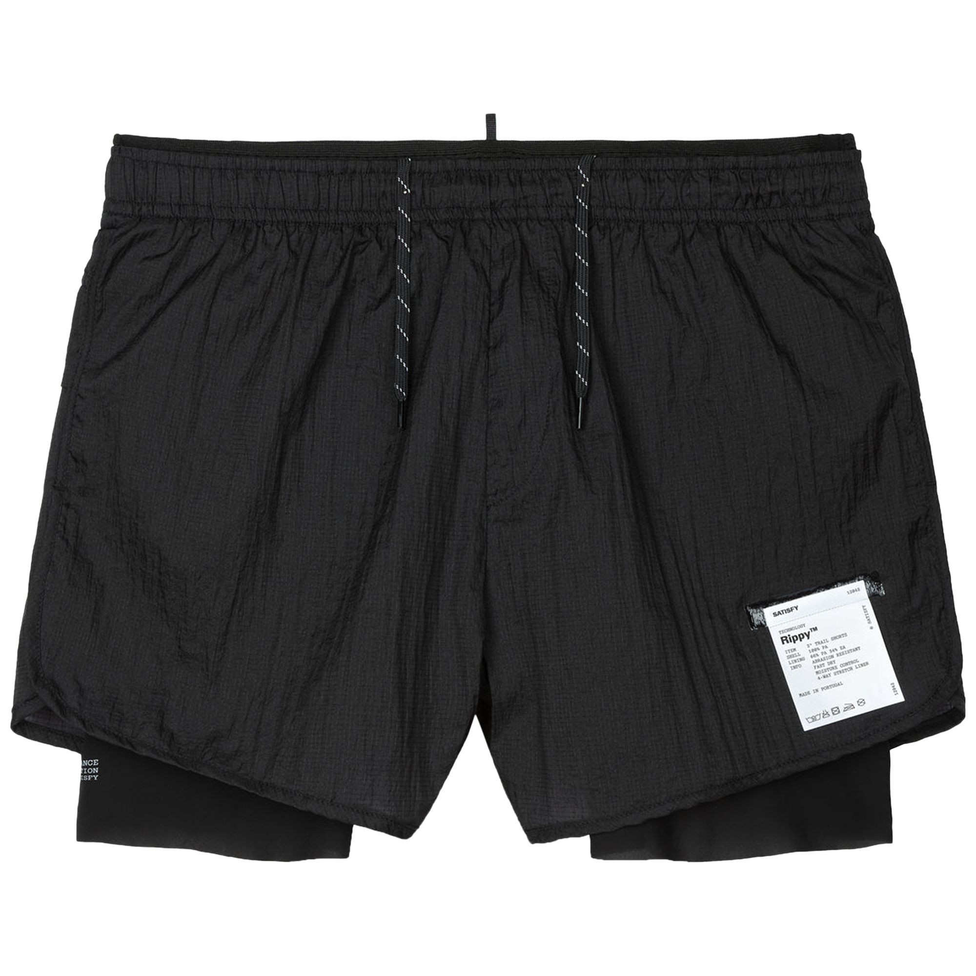 Pre-owned Satisfy Rippy 3 Inch Trail Shorts 'aged Black' | Men's Size L