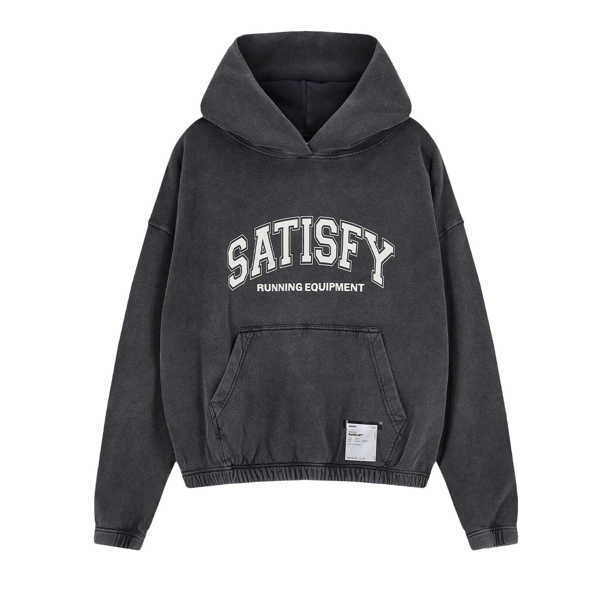 Pre-owned Satisfy Softcell Hoodie 'aged Black' | Men's Size Xl