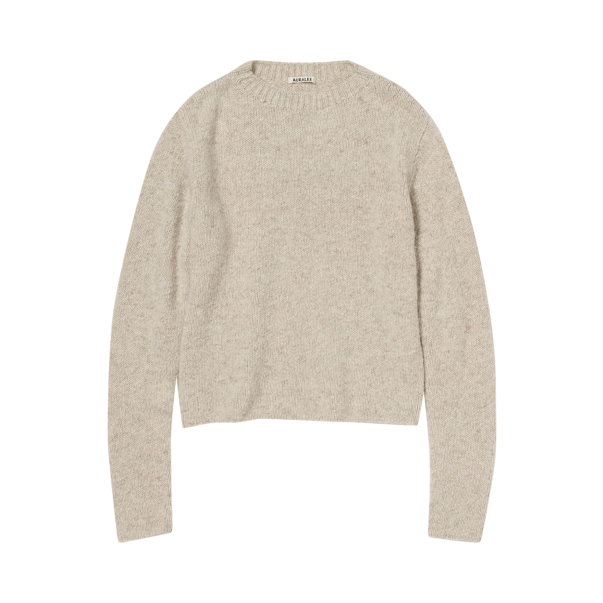 Pre-owned Auralee Cashmere Melange Knit Pullover 'top Grey/beige' | Men's Size 4 In Gray