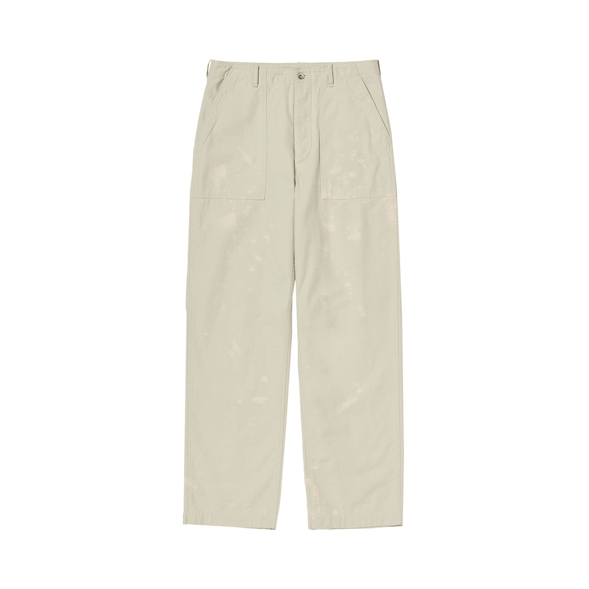Pre-owned Auralee Washed Baggy Satin Bleached Baker Pants 'dusty Ivory' | White | Men's Size 5