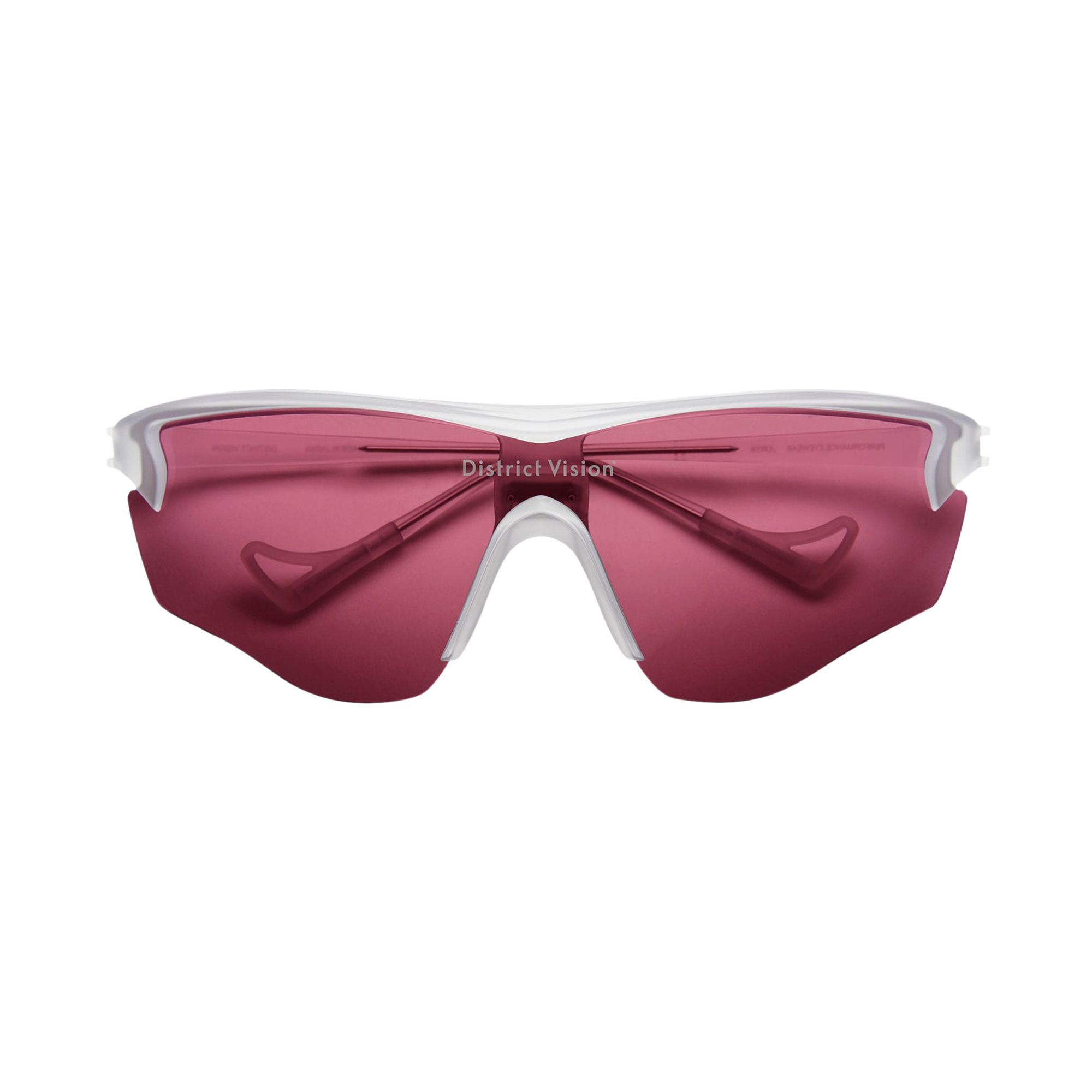 Pre-owned District Vision Junya Racer Sunglasses 'clear/black Rose' | Grey | Men's Size Onesize In Gray