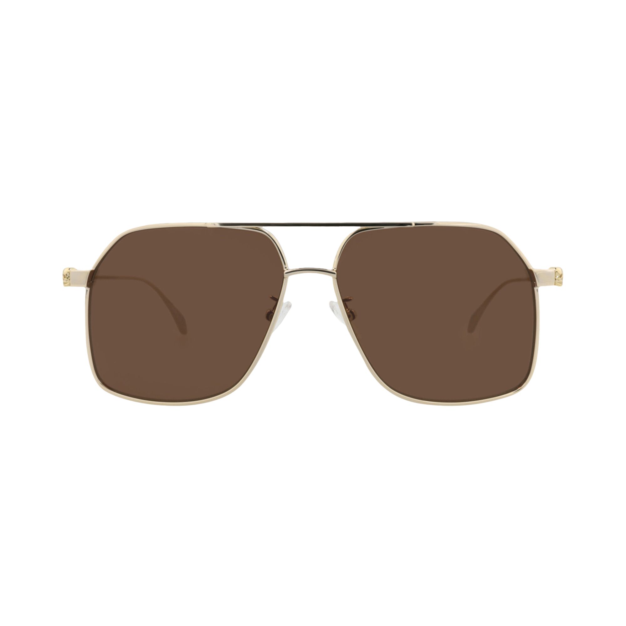 Pre-owned Alexander Mcqueen Aviator Sunglasses 'gold/brown' | Men's Size Onesize