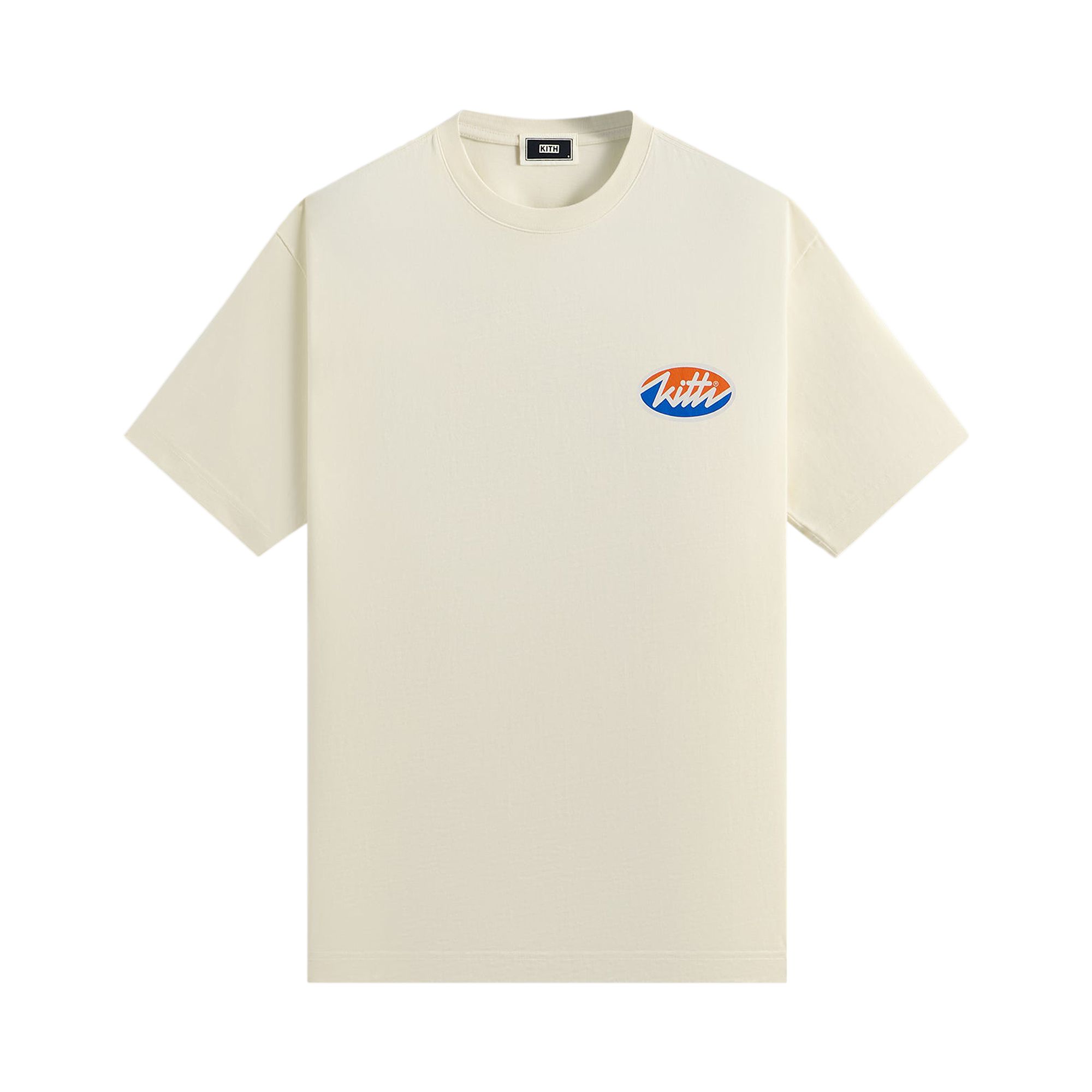 Pre-owned Kith Split Logo Tee 'silk' | Cream | Men's Size L In White