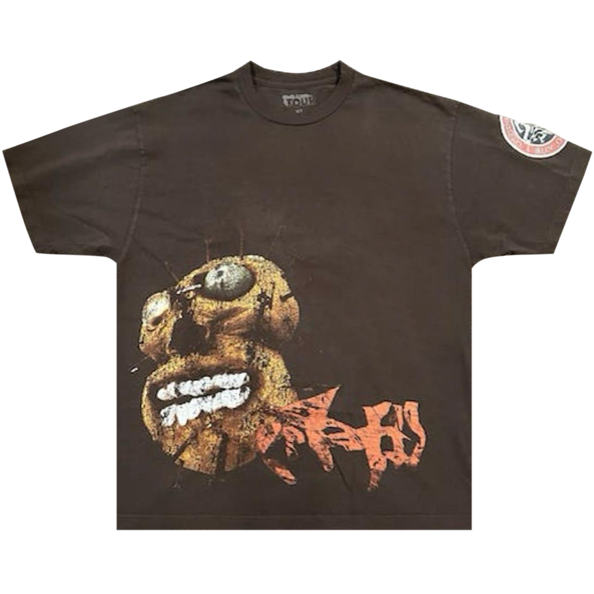 Pre-owned Cactus Jack By Travis Scott Utopia Tour Vip Exclusive Tee 'brown' | Men's Size Xl