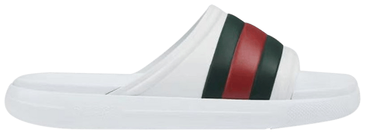 Gucci Web Slide Sandal White Green Red