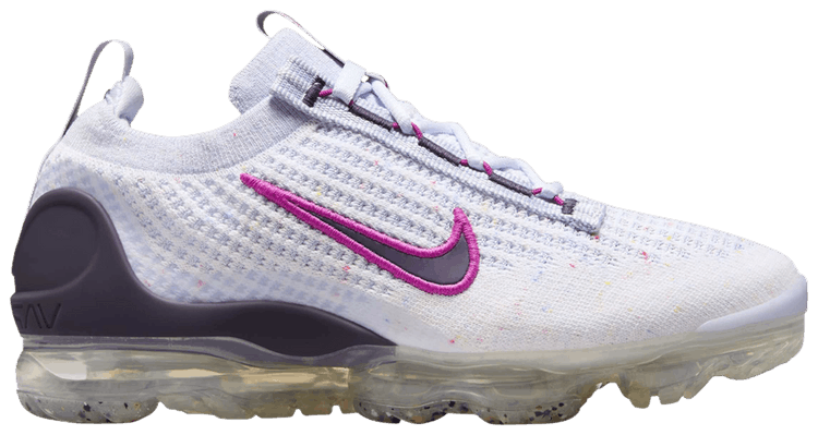 Nike Air VaporMax 2021 Flyknit GS Football Grey Hot Fuchsia
