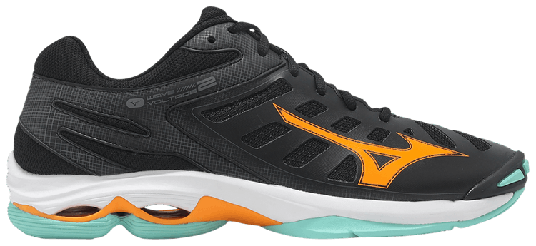 Mizuno Wave Voltage 2 Black Tangelo Ice Green
