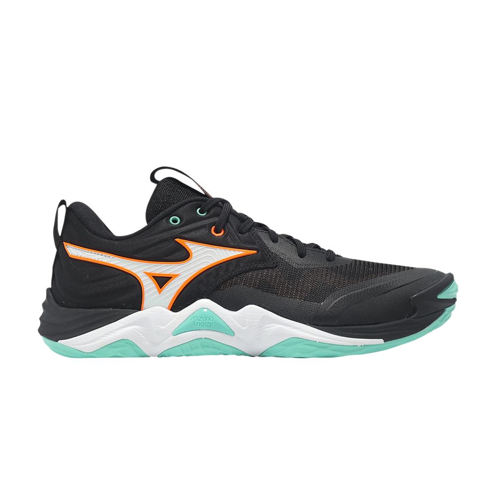Pre-owned Mizuno Wave Momentum Elite 'black Tangelo Ice Green' | Men's Size 8.5