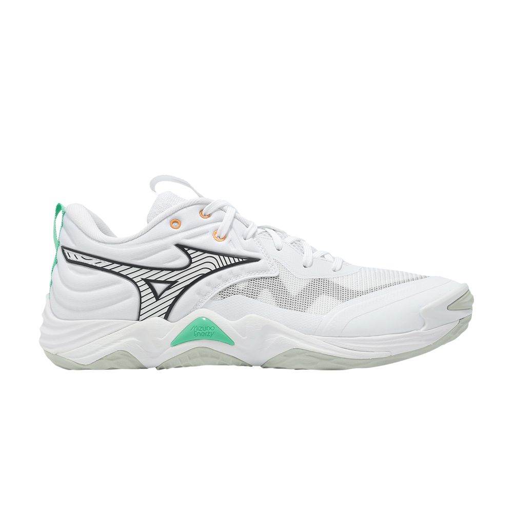 Pre-owned Mizuno Wave Momentum Elite 'white Black Frozen Emerald' | Men's Size 8