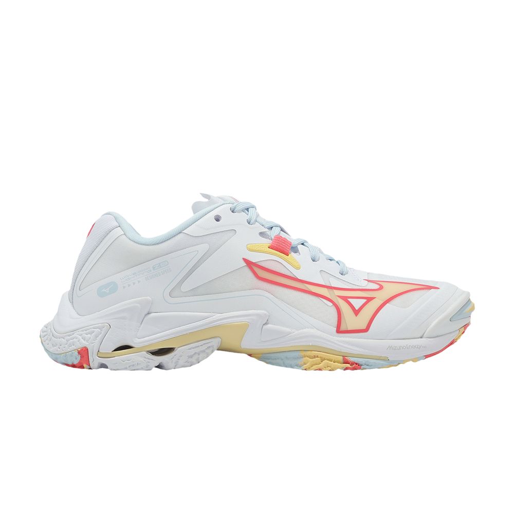 Pre-owned Mizuno Wmns Wave Lightning Z8 'white Calypso Coral' | Women's Size 8