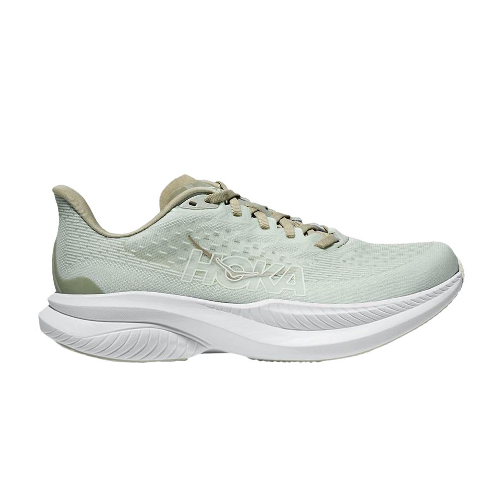 Pre-owned Hoka Wmns Mach 6 'oyster Mushroom Truffle Salt' | Green | Women's Size 5