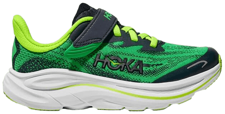 HOKA Clifton 10 Little Kids Spring Green Cosmic Grey