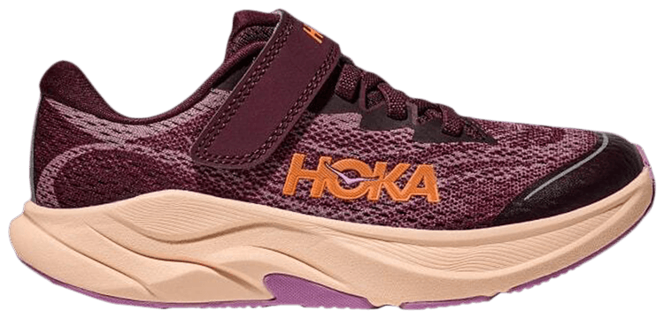 HOKA Rincon 4 Little Kids Black Cherry Classic Mauve