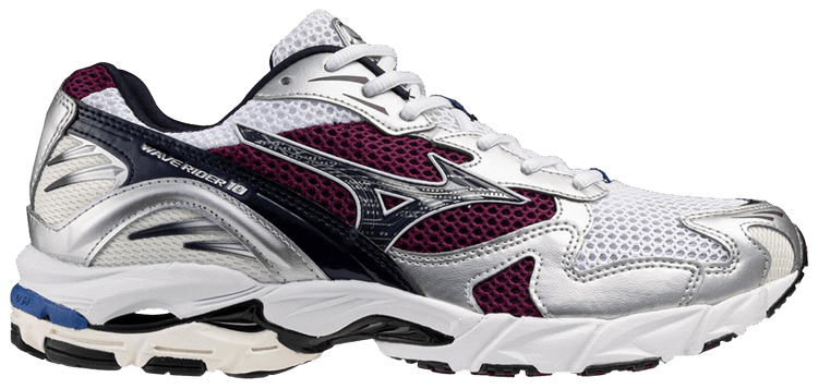 Mizuno Wave Rider 10 White Dark Purple