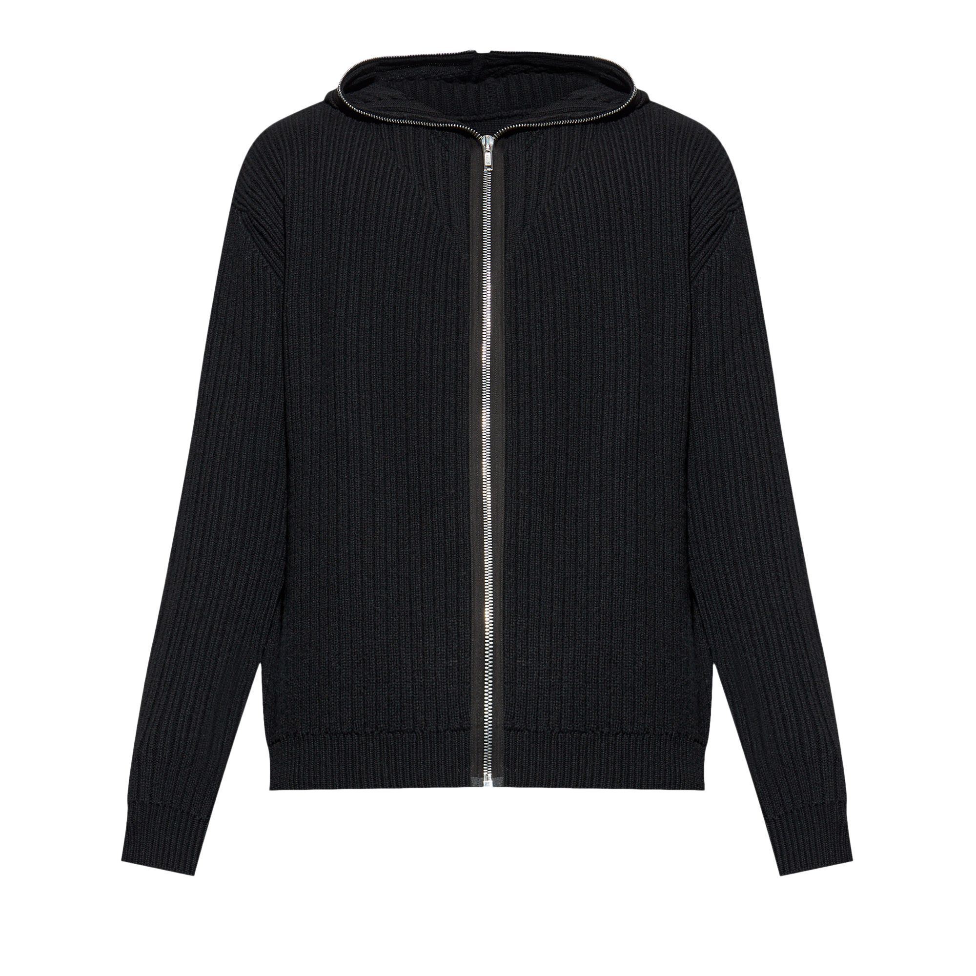 Pre-owned Rick Owens Heavy Wool Zipped Hoodie 'black' | Men's Size L