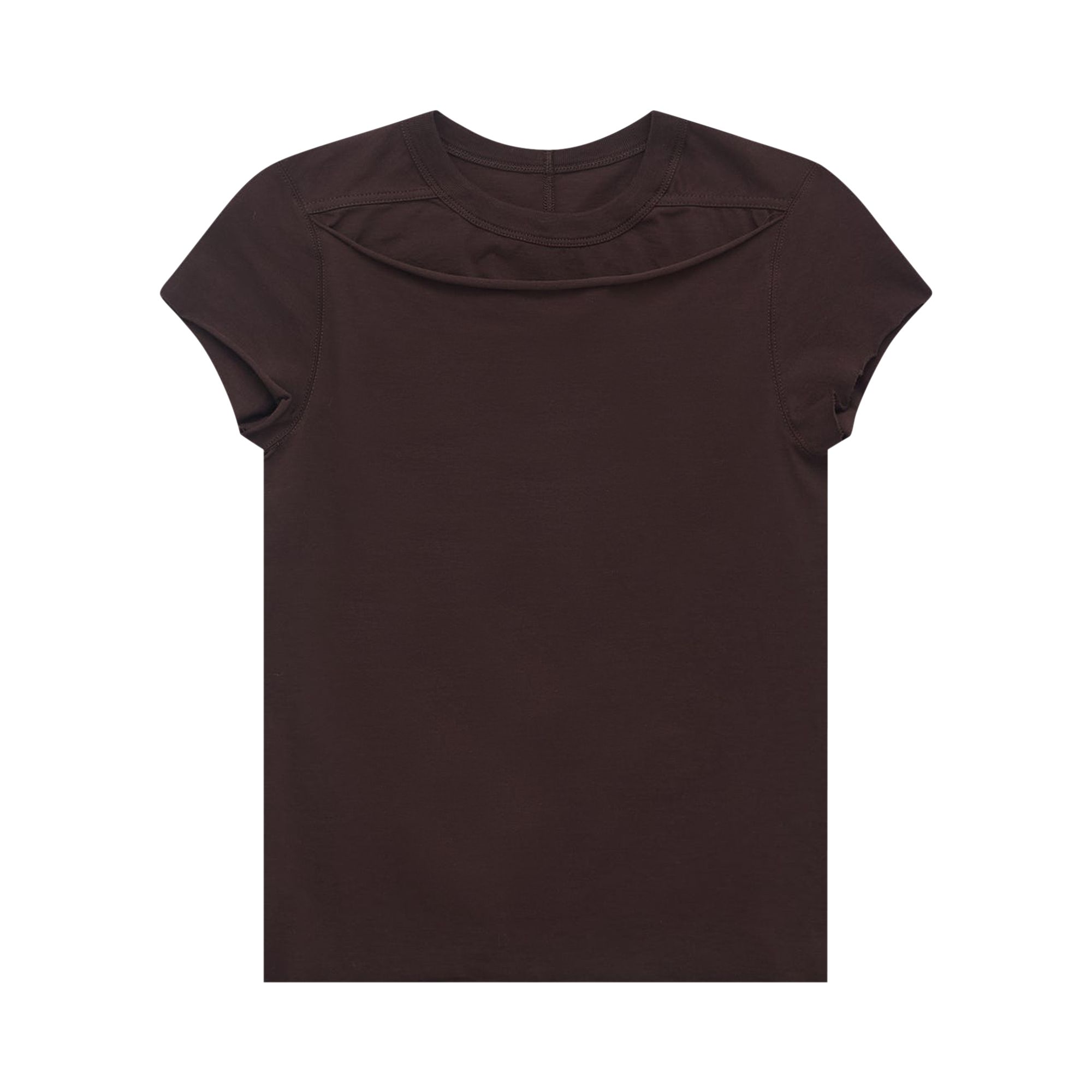 Pre-owned Rick Owens Cropped Level T-shirt 'dark Dust' | Brown | Women's Size 42