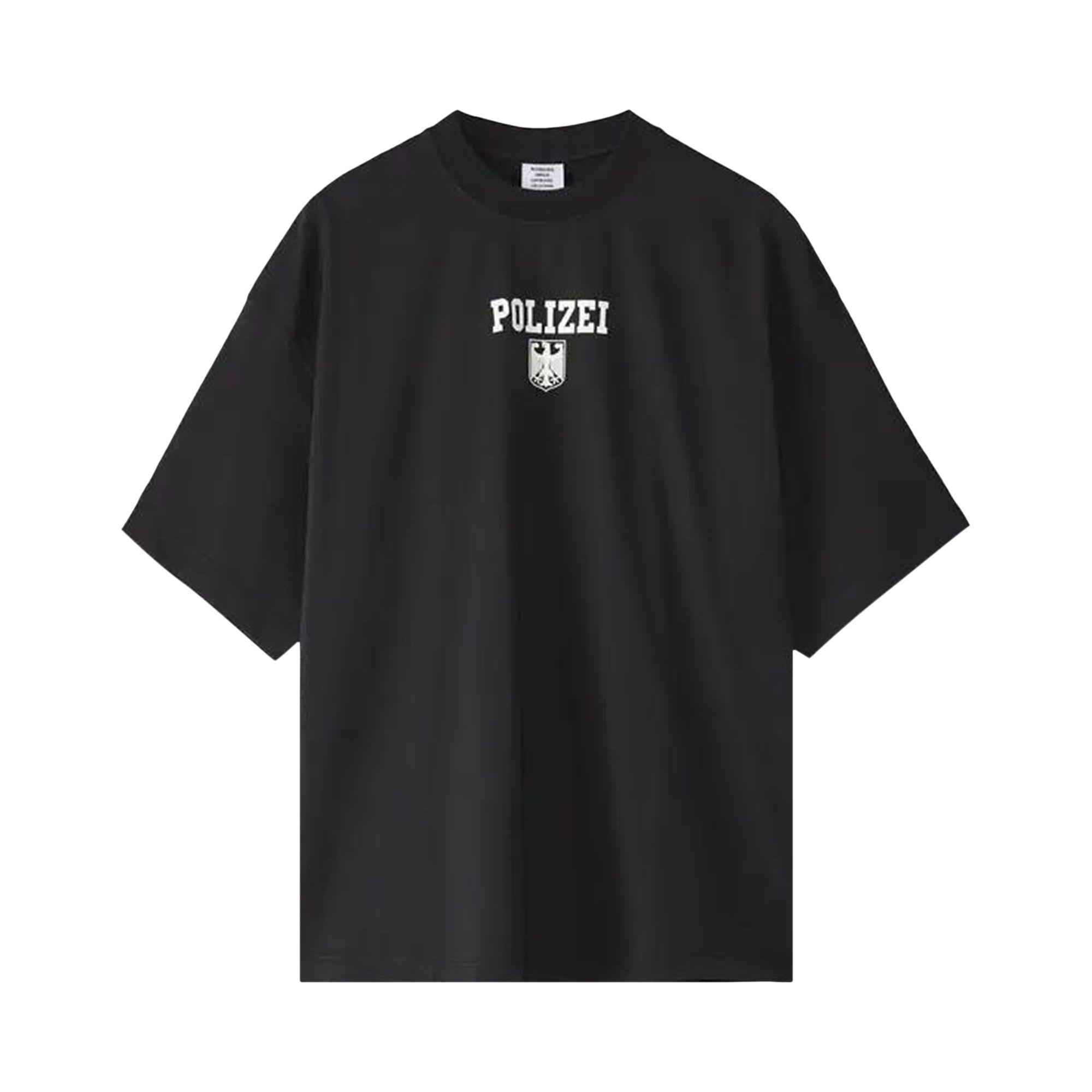 Pre-owned Vetements Polizei Regular T-shirt 'washed Black' | Men's Size S