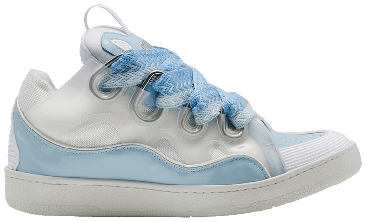Lanvin Curb Sneakers White Light Blue