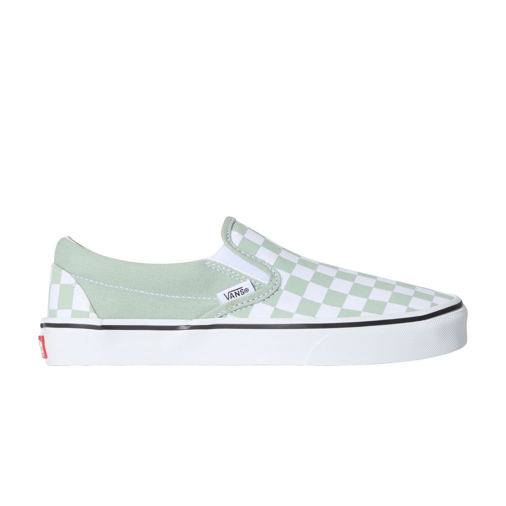 Pre-owned Vans Classic Slip-on 'checkerboard - Grey Mint Green' | Men's Size 10