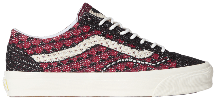 Vans Premium Old Skool Knit Pack   Geo Check Bordeaux Red
