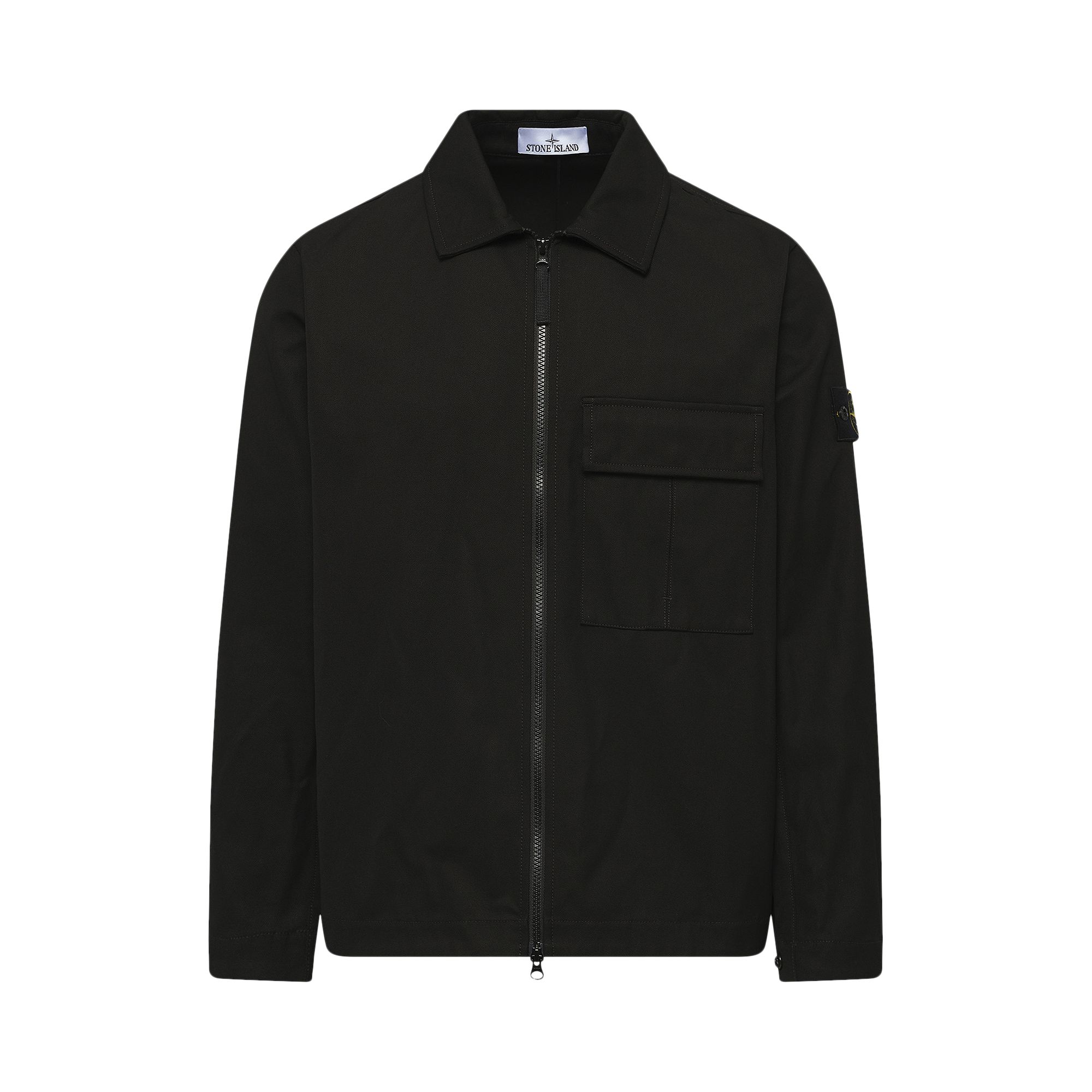 Pre-owned Stone Island Panama Cotton Overshirt 'black' | Men's Size L