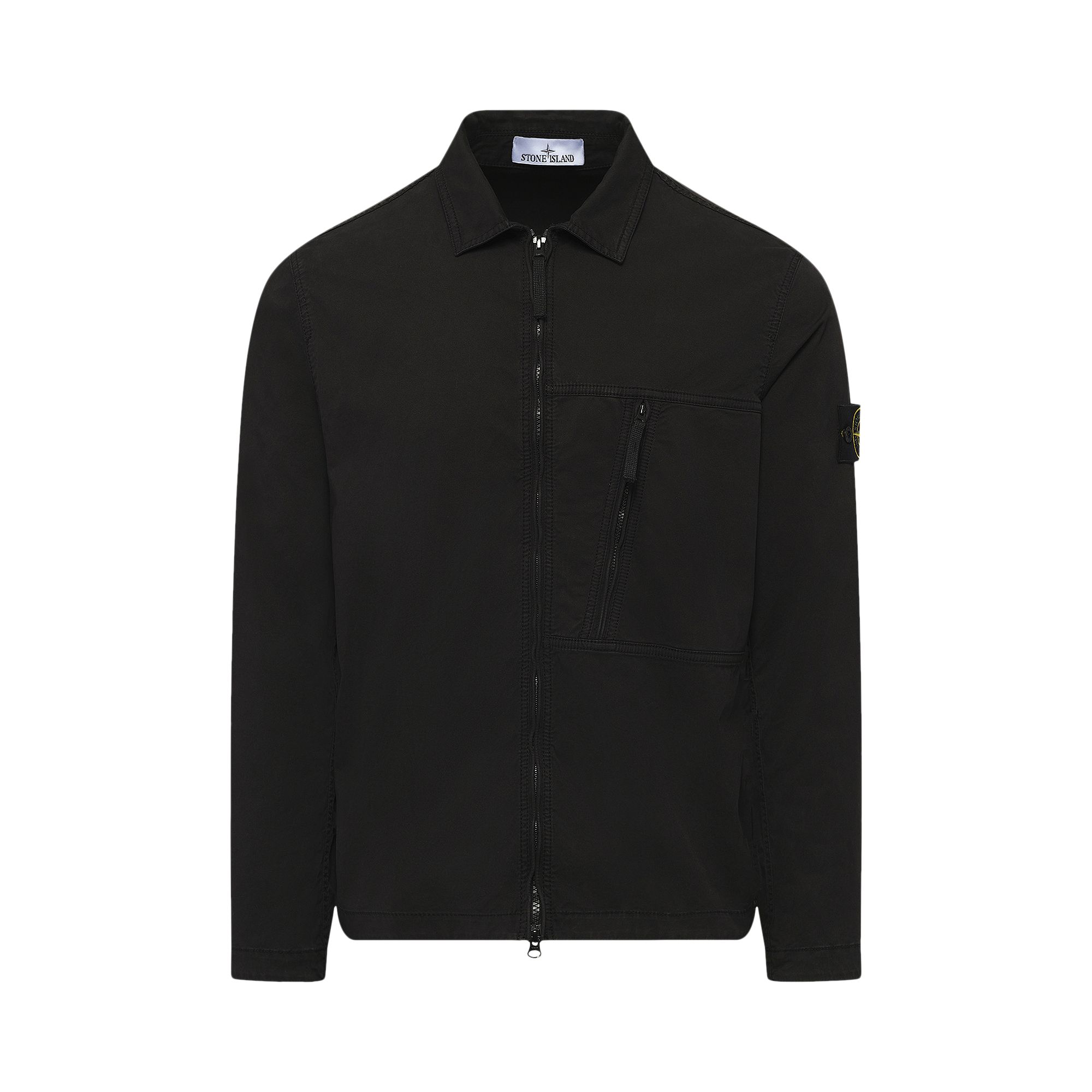 Pre-owned Stone Island Supima Cotton Twill Overshirt 'black' | Men's Size L