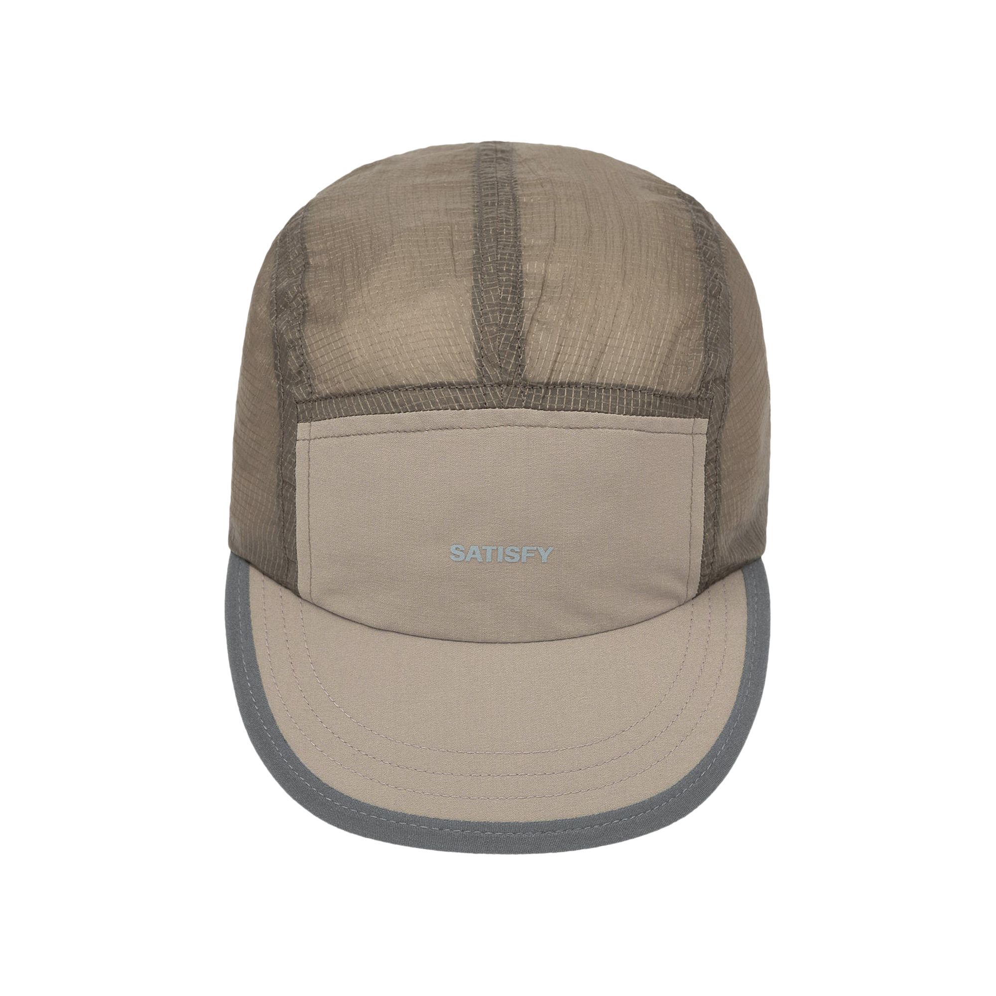 Pre-owned Satisfy Rippy Trail Cap 'shitake' | Grey | Men's Size Onesize In Gray