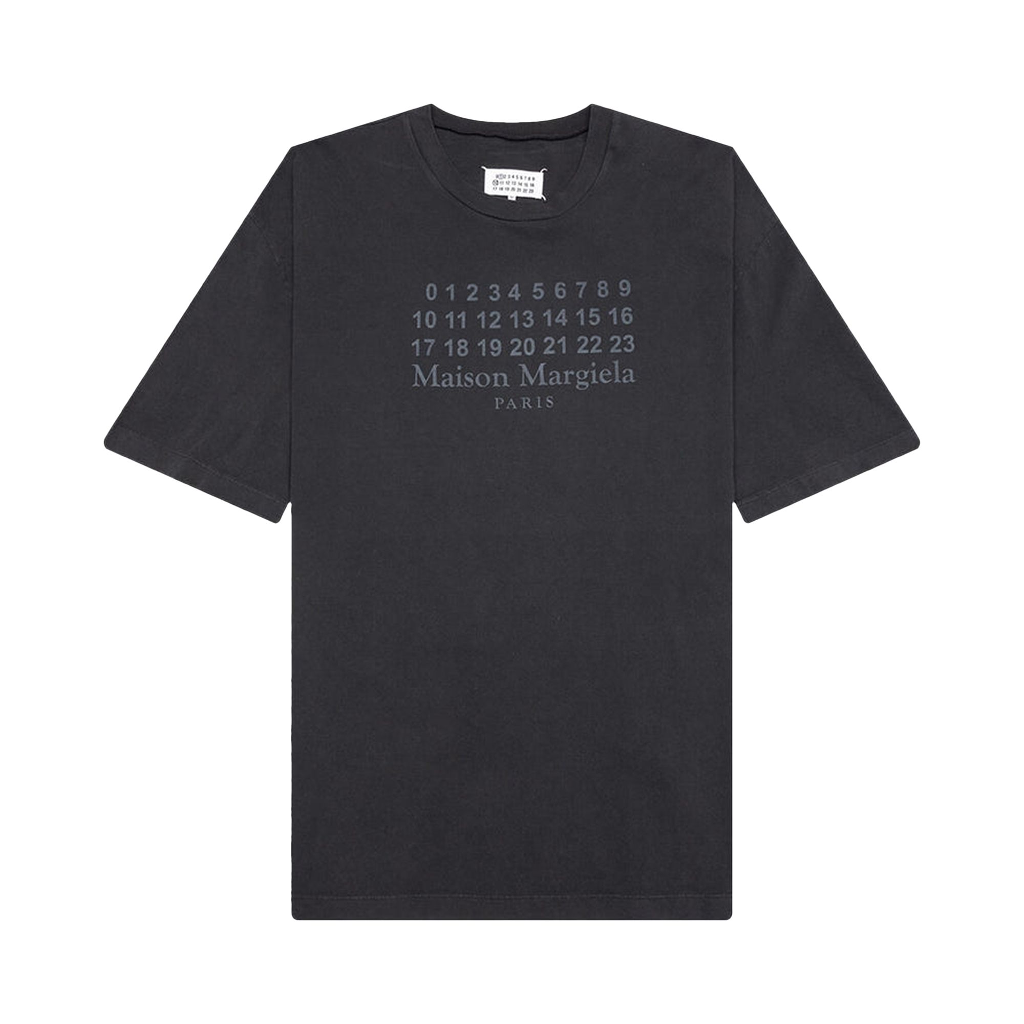 Pre-owned Maison Margiela Number Logo T-shirt 'washed Black' | Men's Size Xl
