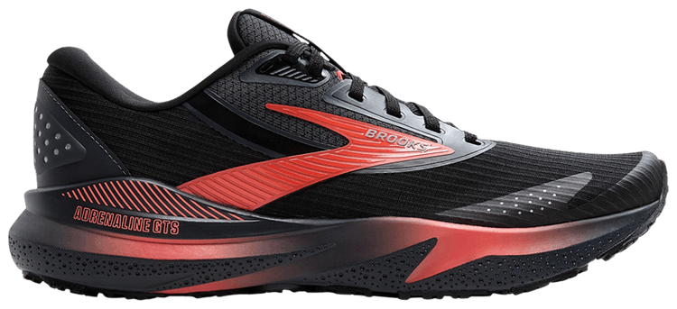 Brooks Wmns Adrenaline GTS 24 Weatherized Black Hot Coral