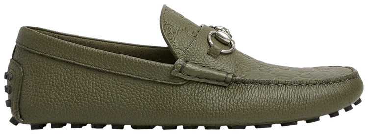 Gucci Driver Horsebit   Forest Green