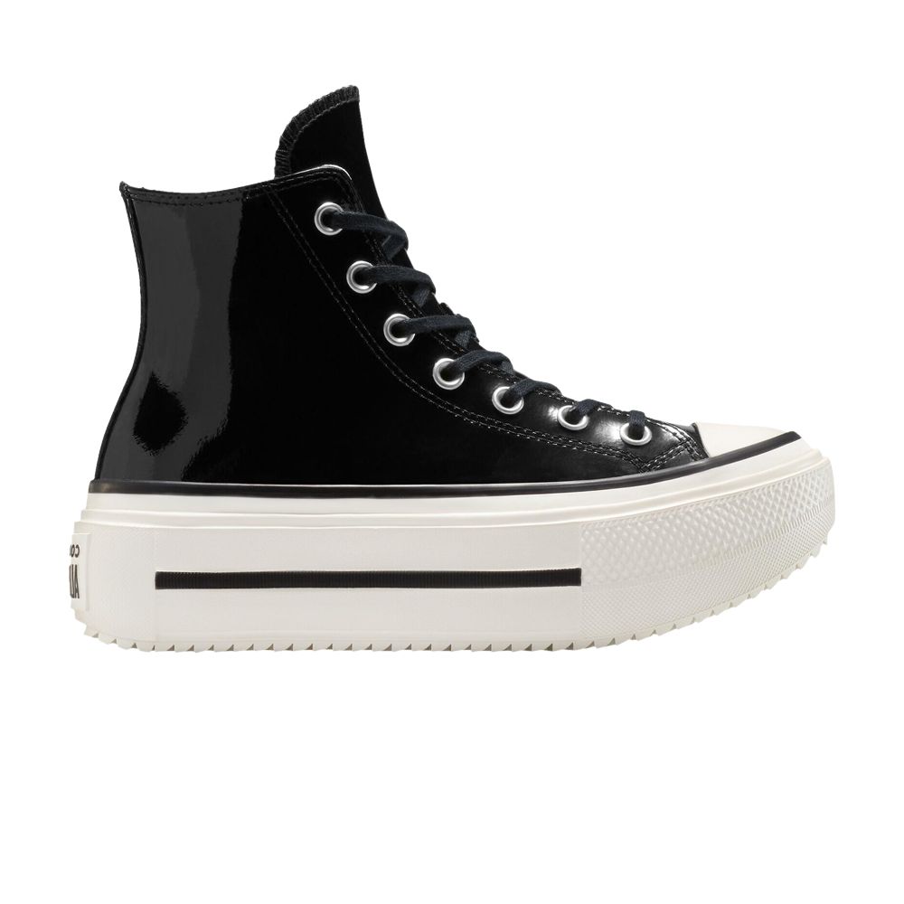 Pre-owned Converse Wmns Chuck Taylor All Star Lift Double Stack Platform High 'black Patent Leather' | Women's