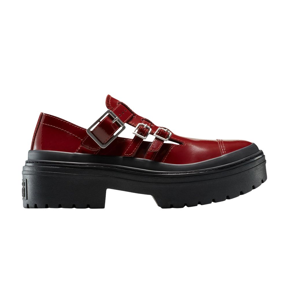 Pre-owned Converse Wmns Chuck Taylor All Star Lugged Heel Mary Jane Platform Low 'rottin Apple' | Red | Women'