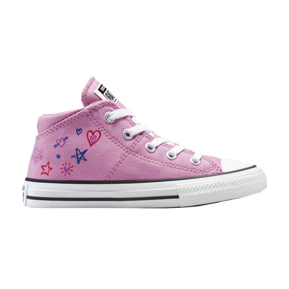 Pre-owned Converse Chuck Taylor All Star Madison Easyon Mid Ps 'doodles - Cliffside Rose' | Pink | Kid's Size