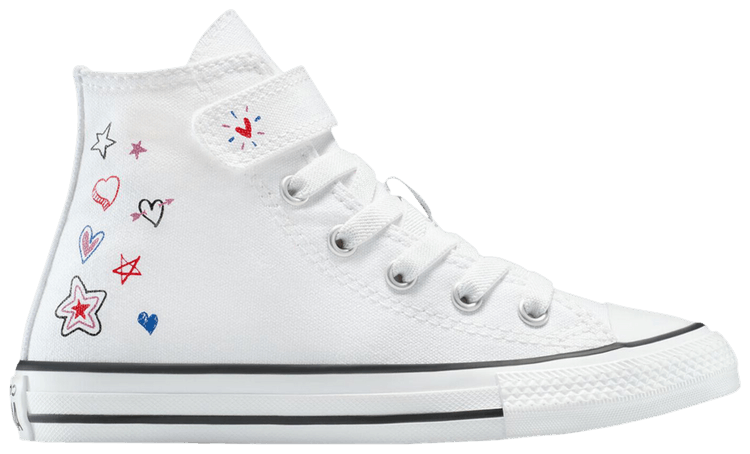 Converse Chuck Taylor All Star EasyOn High PS Doodles   White Pink Frosting