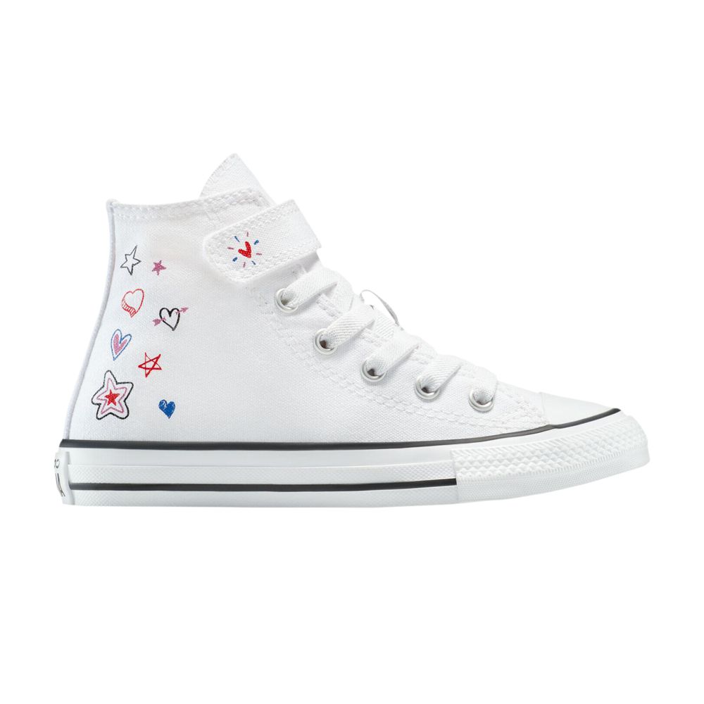 Pre-owned Converse Chuck Taylor All Star Easyon High Ps 'doodles - White Pink Frosting' | Kid's Size 3