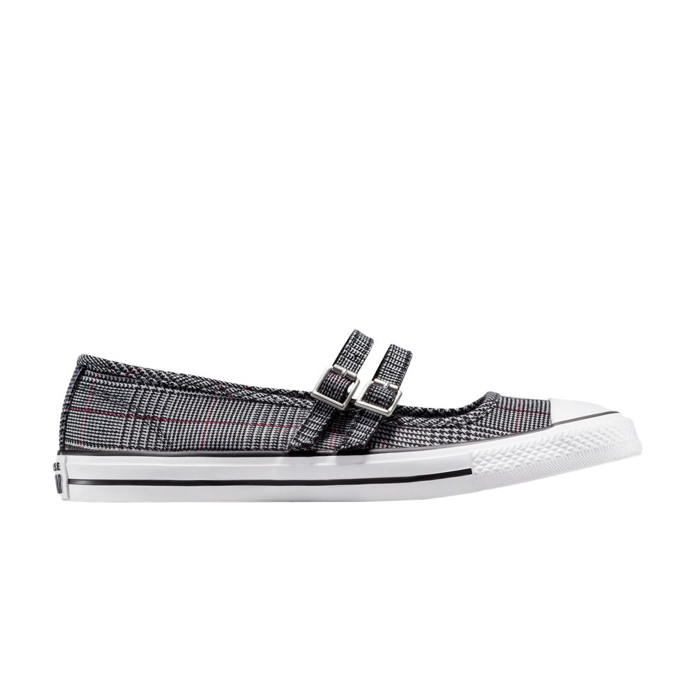 Pre-owned Converse Wmns Chuck Taylor All Star Dainty Mary Jane 'plaid' | Black | Women's Size 10