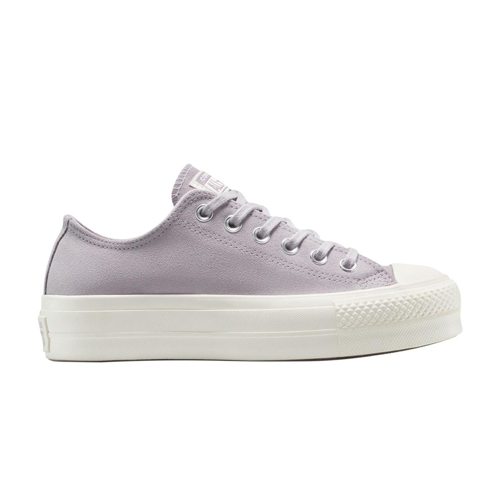 Pre-owned Converse Wmns Chuck Taylor All Star Lift Platform Low 'colorful Suede - Frozen Thistle' | Grey | Wom In Gray