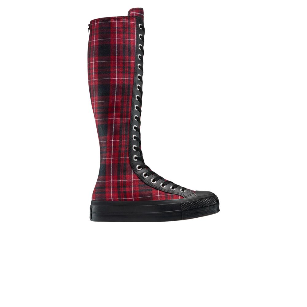 Pre-owned Converse Wmns Chuck Taylor All Star Lift Platform Xx High 'plaid' | Red | Women's Size 10.5