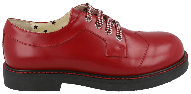 Gucci Leather Round Toe Oxford Kids Red