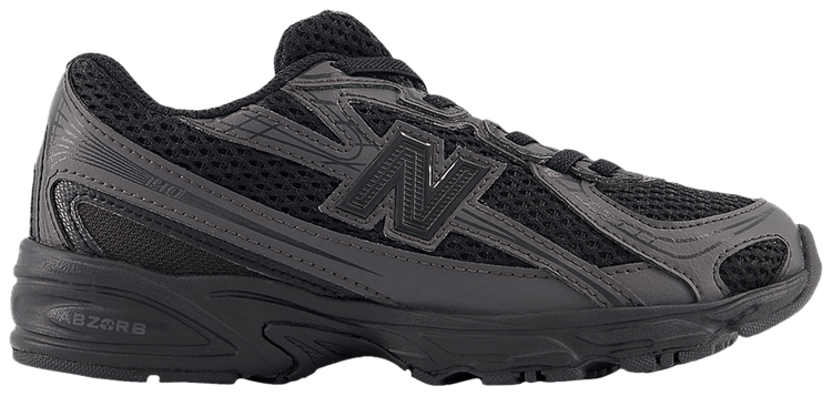 New Balance 740 Bungee Lace Little Kid Black Cement