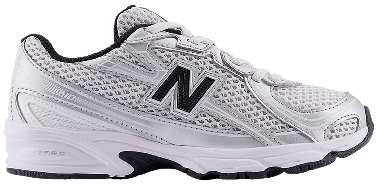New Balance 740 Bungee Lace Little Kid Silver Metallic Black